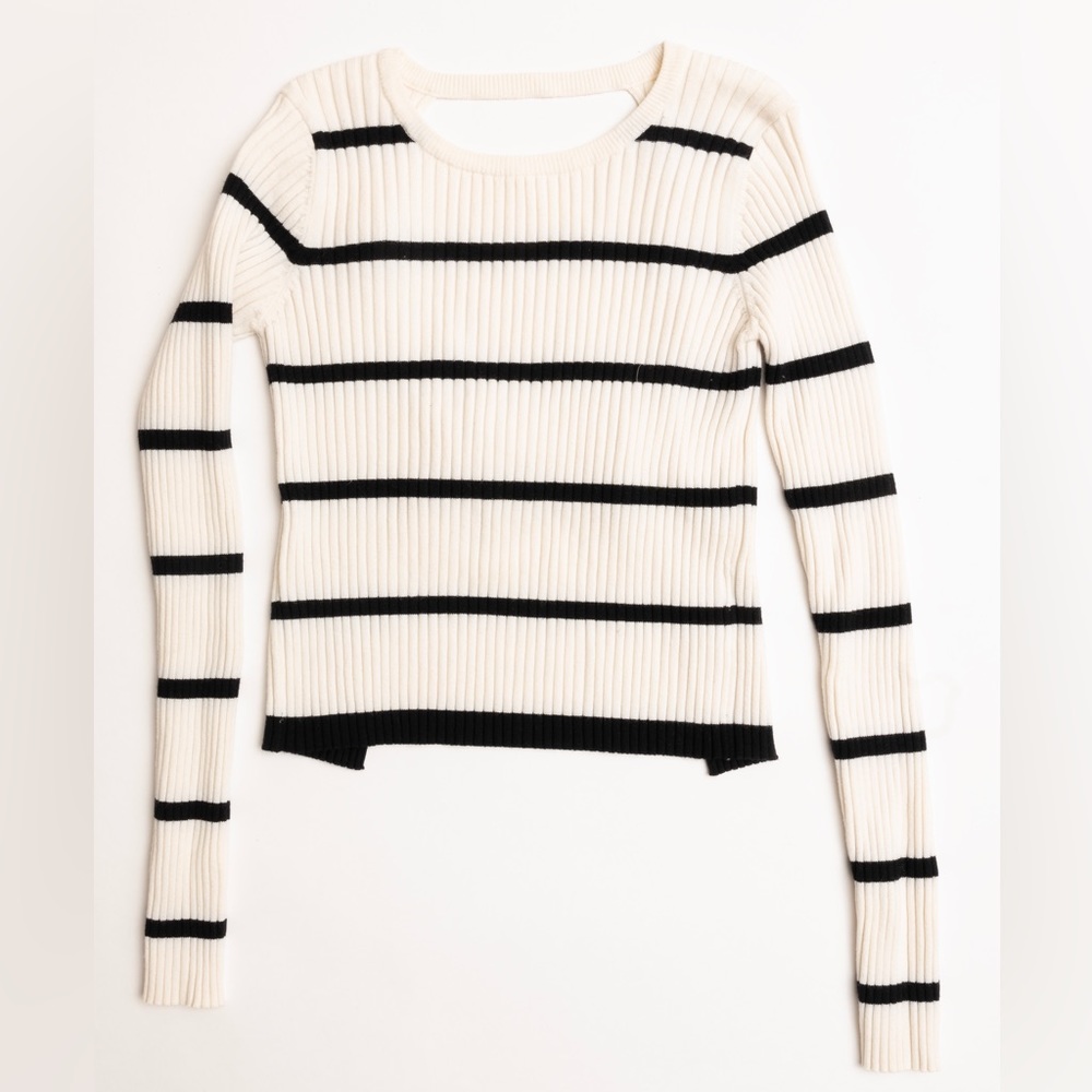 Zara Ribbed Top with Open Back
